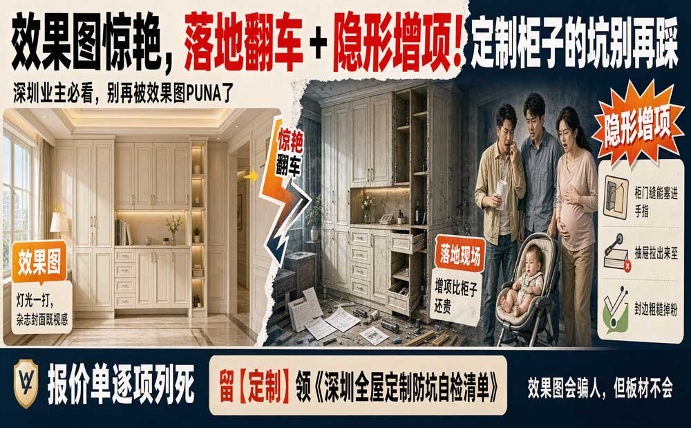 效果图惊艳，落地翻车 + 隐形增项！定制柜子的坑别再踩